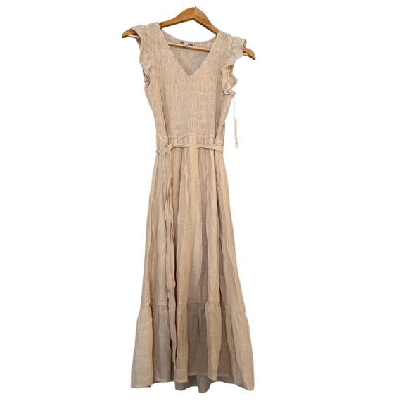 Luxology Sleeveless Smocked Bodice Long Dress S cottage core prairie coquette - Picture 2 of 12